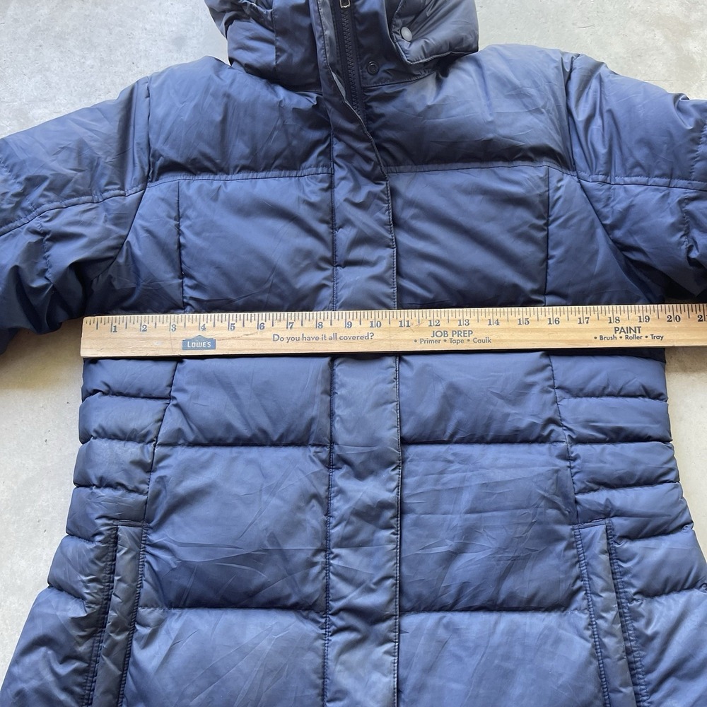Patagonia Womens L Navy Blue Down With It Hooded Long Parka Jacket Puffer - Picture 4 of 8